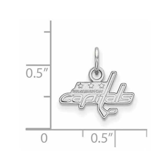 14k White Gold NHL Washington Capitals XS (Tiny) Charm or Pendant